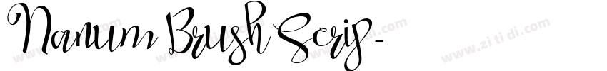 Nanum Brush Scrip字体转换